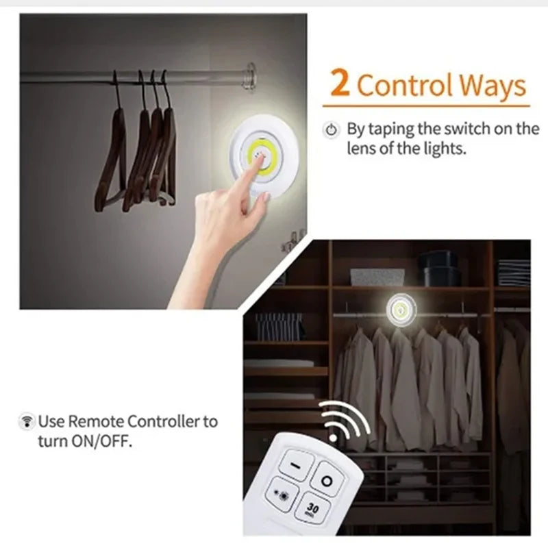 Lampe LED Sans Fil à Intensité Variable avec Télécommande – Éclairage Placard & Intérieur