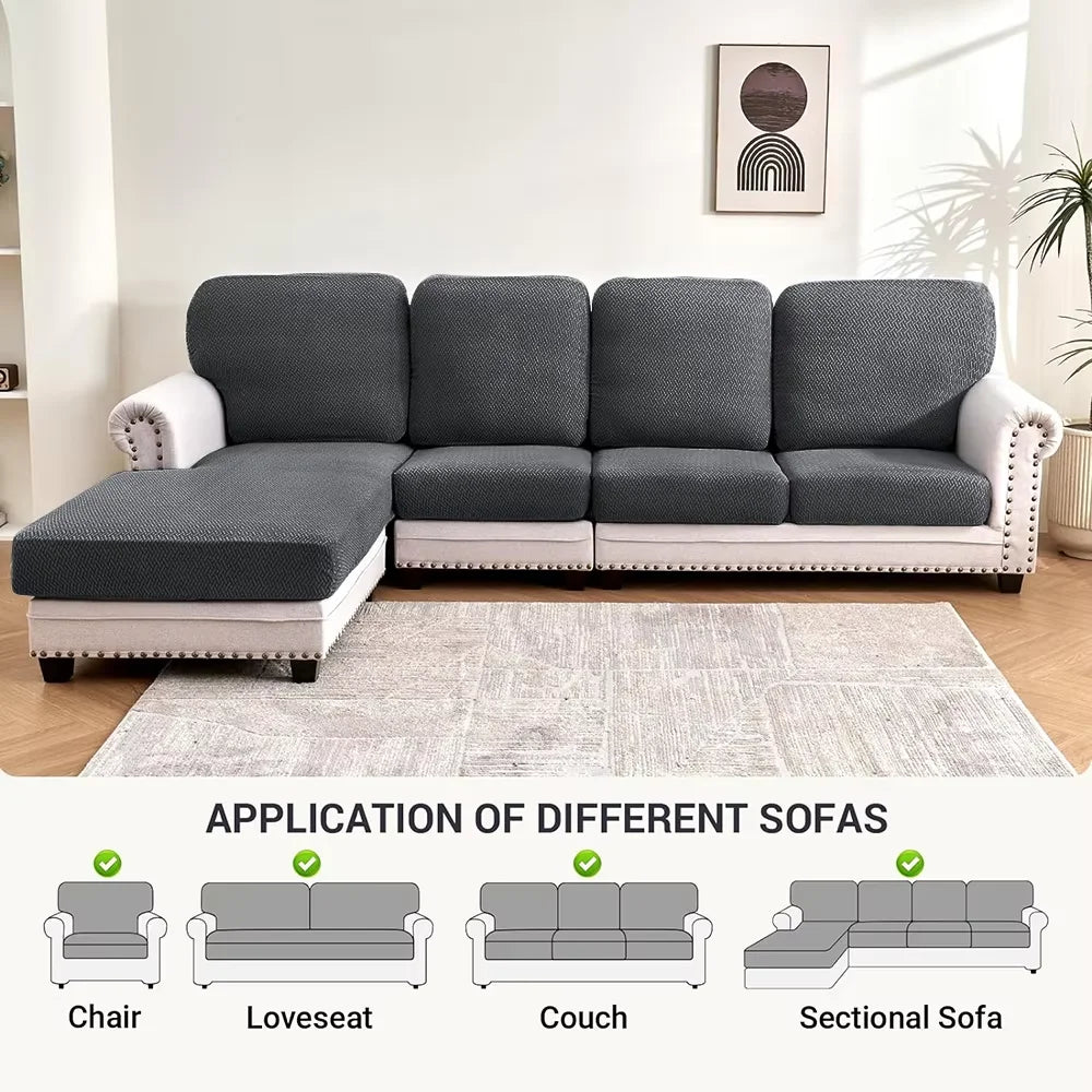 SofaNid – Housse de Coussin de Canapé Jacquard Ultra-Confort – Antipoussière et Amovible